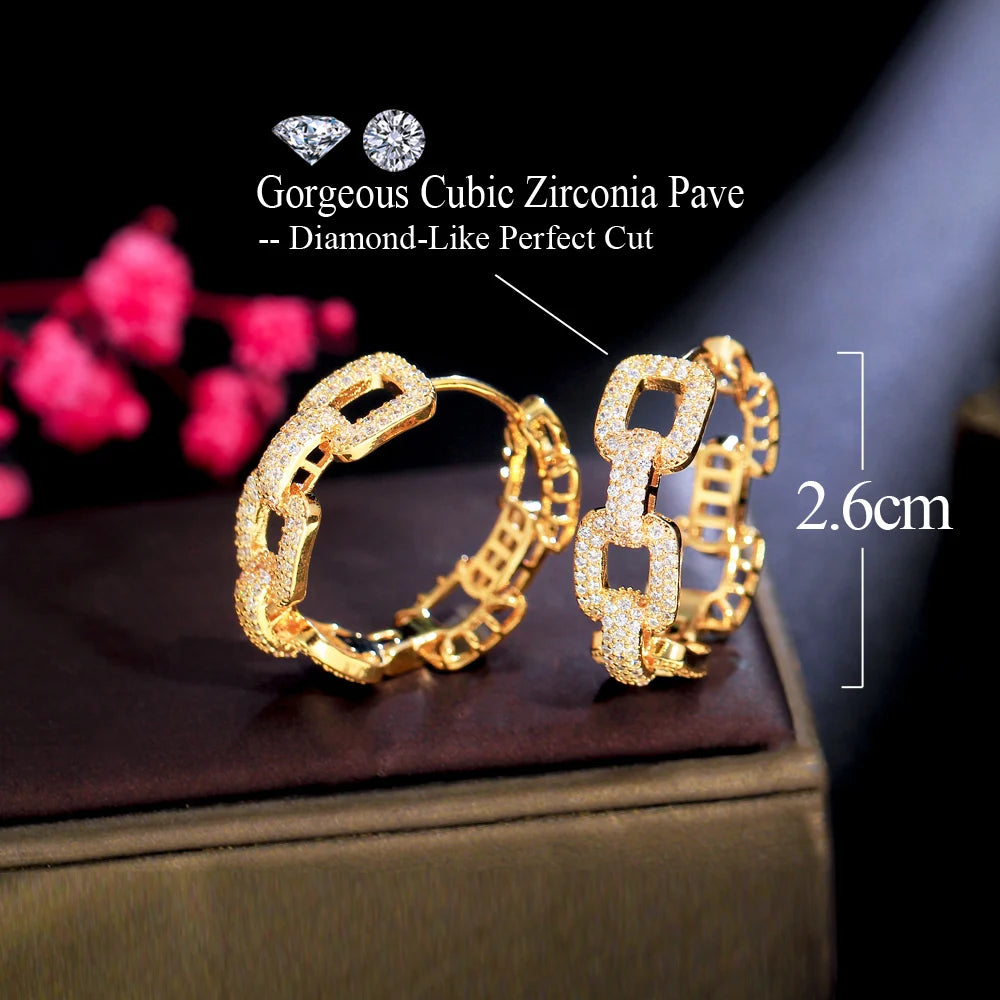 Cuban Hoop Earrings | 18K gold-plated earrings