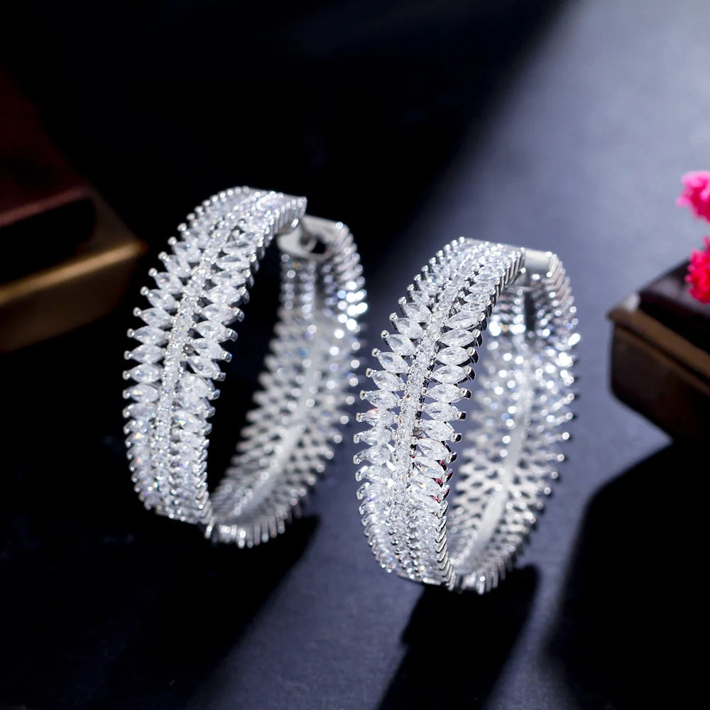 African Majesty Hoops β Bold Gold & Sparkling CZ Glam