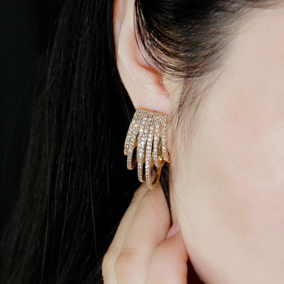 Bold Rainbow Spark Hoop Earrings | Multicolor Magic with Black Gold Drama