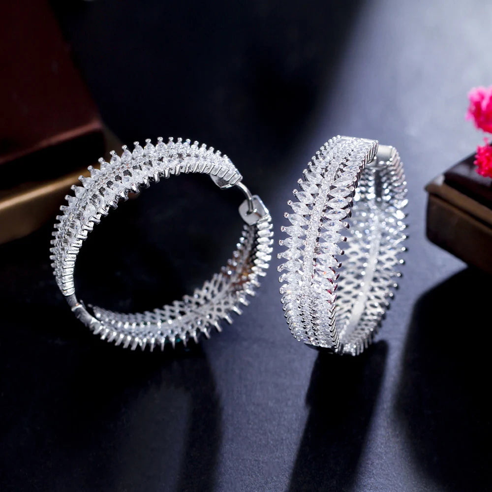 African Majesty Hoops β Bold Gold & Sparkling CZ Glam