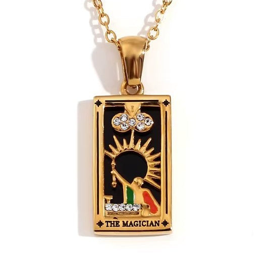 The Magician Tarot Pendant – 18K Gold Necklace of Power & Possibility
