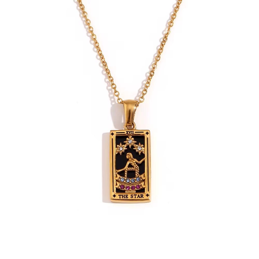 The Star Tarot Pendant – 18K Gold Necklace of Hope & Healing