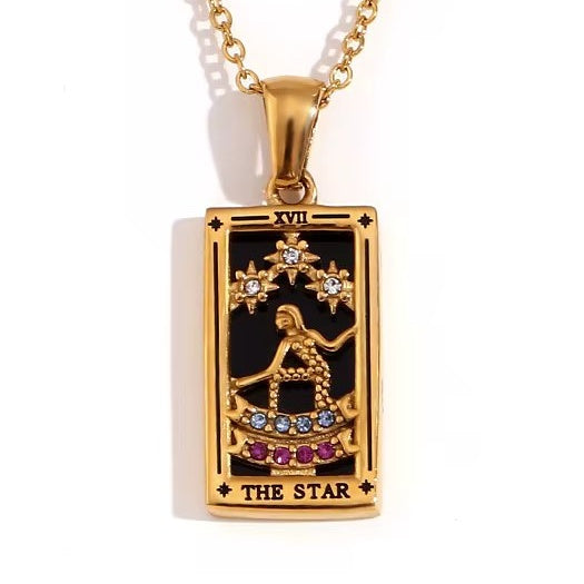 The Star Tarot Pendant – 18K Gold Necklace of Hope & Healing