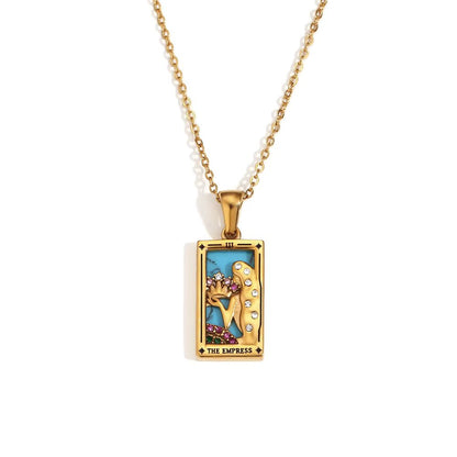The Empress Tarot Pendant – 18K Gold Necklace of Divine Feminine Energy