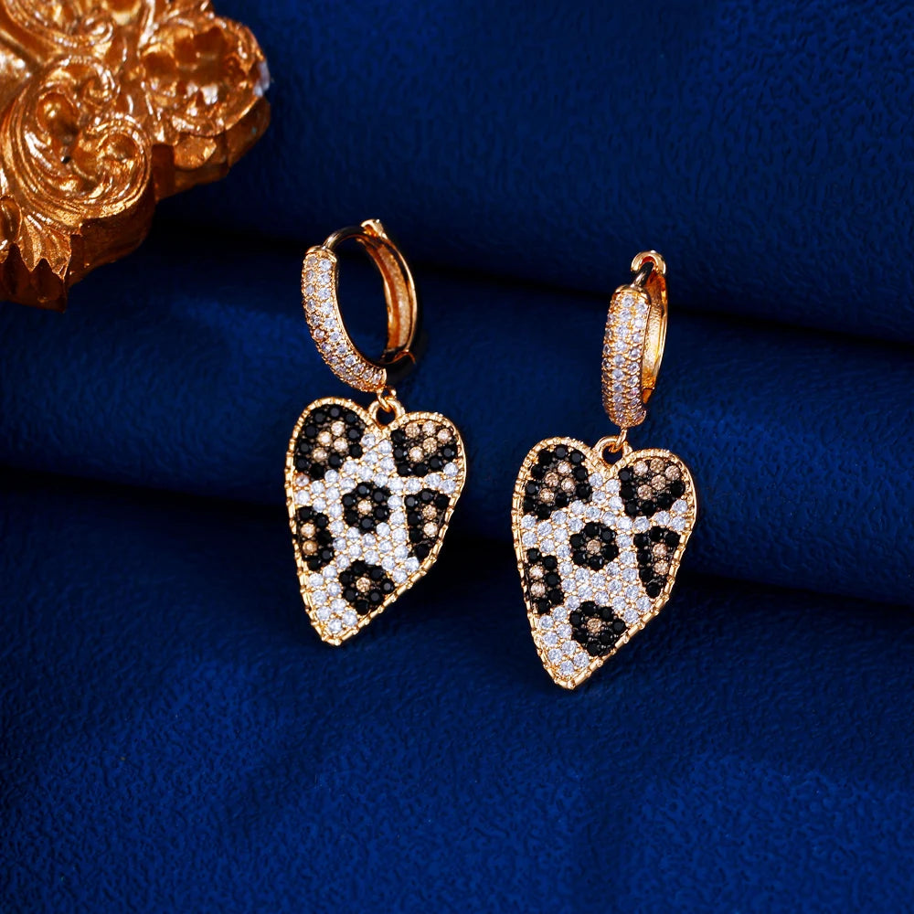 Leopard Heart Huggies – Wild print meets golden glam