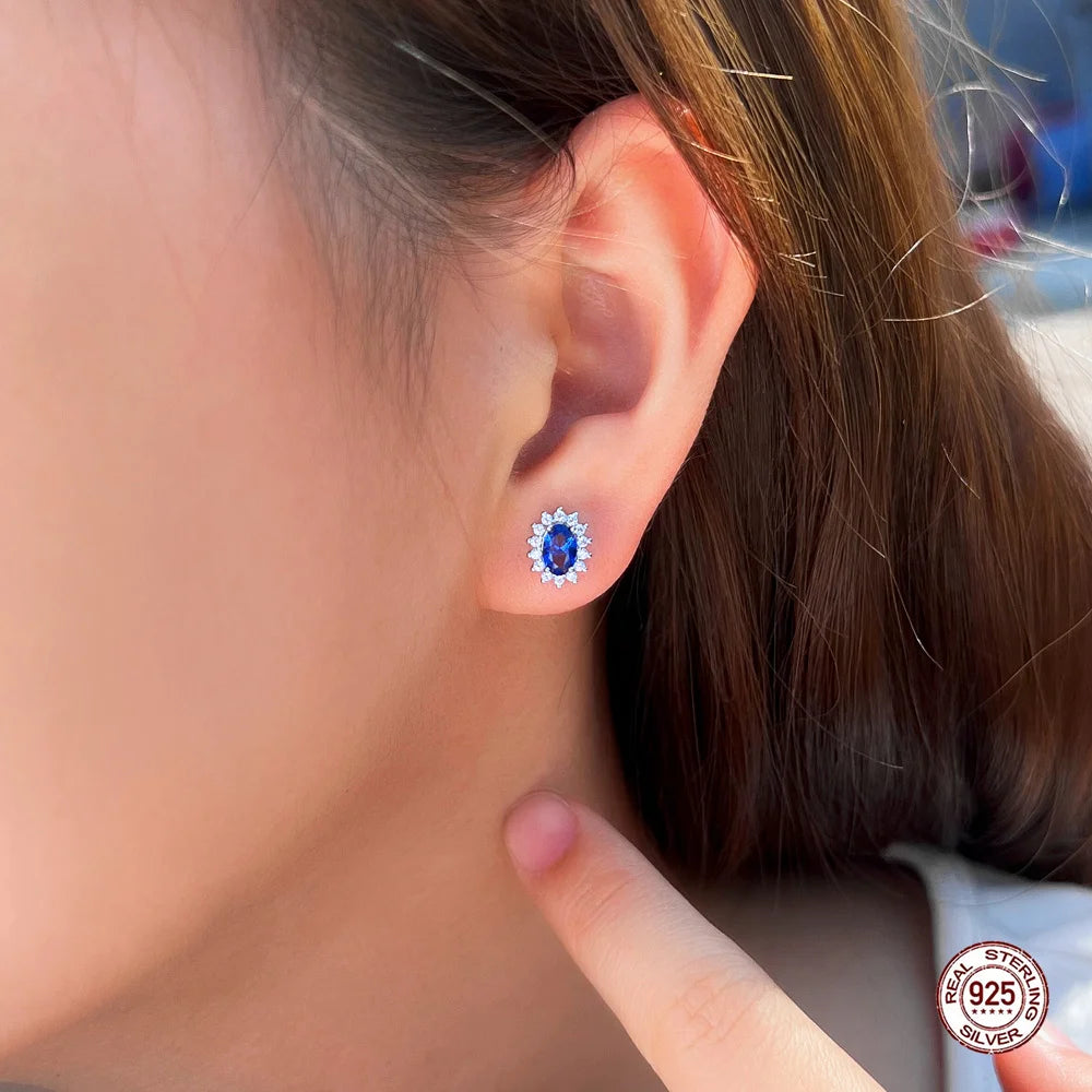 Tanzanite Glow Studs | 925 Sterling Silver earrings