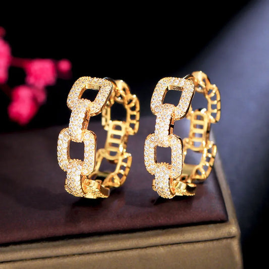 Cuban Hoop Earrings | 18K gold-plated earrings
