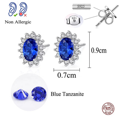 Tanzanite Glow Studs | 925 Sterling Silver earrings