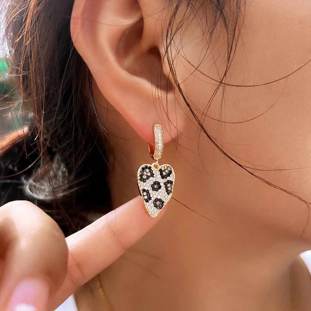 Leopard Heart Huggies – Wild print meets golden glam