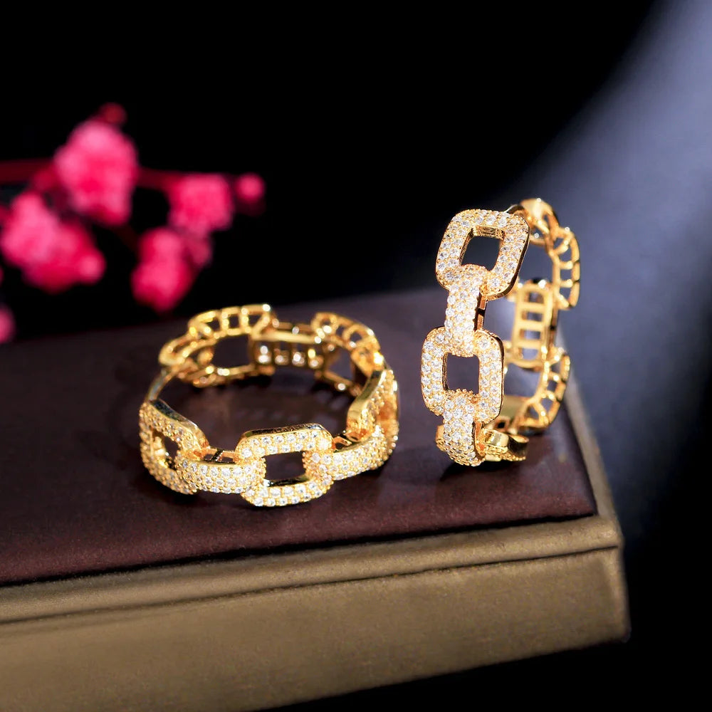 Cuban Hoop Earrings | 18K gold-plated earrings