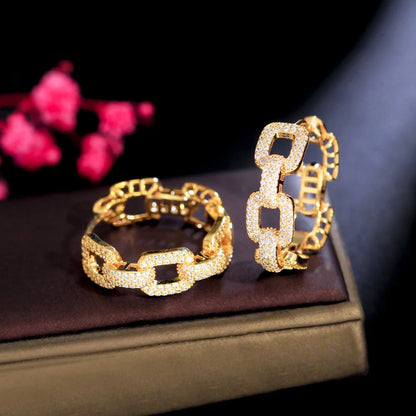 Cuban Hoop Earrings | 18K gold-plated earrings