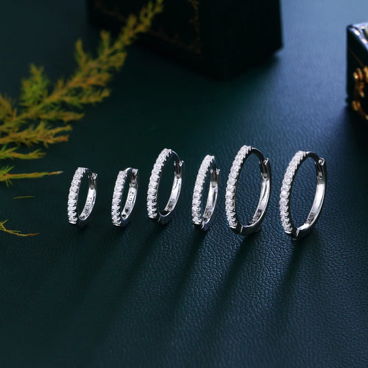 Lustra Mini Hoops | Cubic Zirconia S925 Sterling Silver