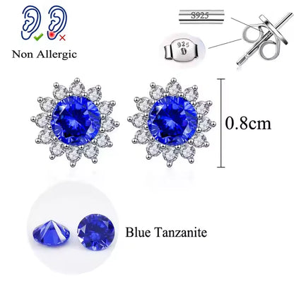Tanzanite Glow Studs | 925 Sterling Silver earrings