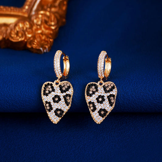 Leopard Heart Huggies – Wild print meets golden glam