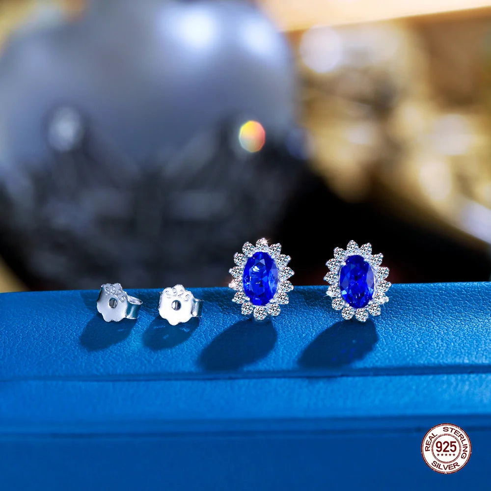 Tanzanite Glow Studs | 925 Sterling Silver earrings
