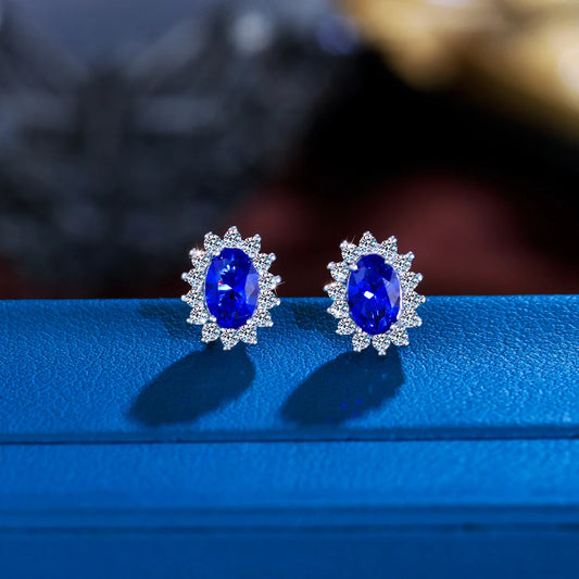 Tanzanite Glow Studs | 925 Sterling Silver earrings