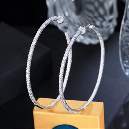 Luxe Loop Shine Hoops | Rhodium Plated &amp; 18K Gold Plated
