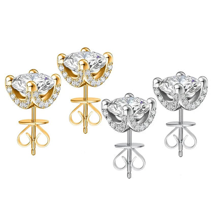 Lumine Zircon Studs | These classic round-cut earrings offer a subtle sparkle