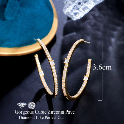 Golden Glam | Luxurious 18k Gold Plated Hoop Earrings