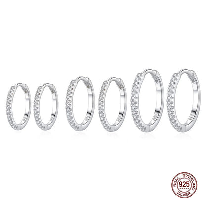 Lustra Mini Hoops | Cubic Zirconia S925 Sterling Silver
