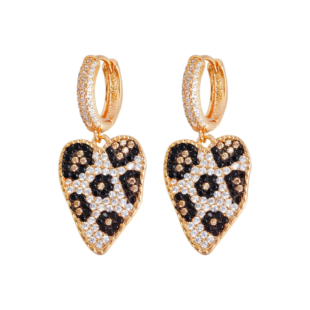 Leopard Heart Huggies – Wild print meets golden glam