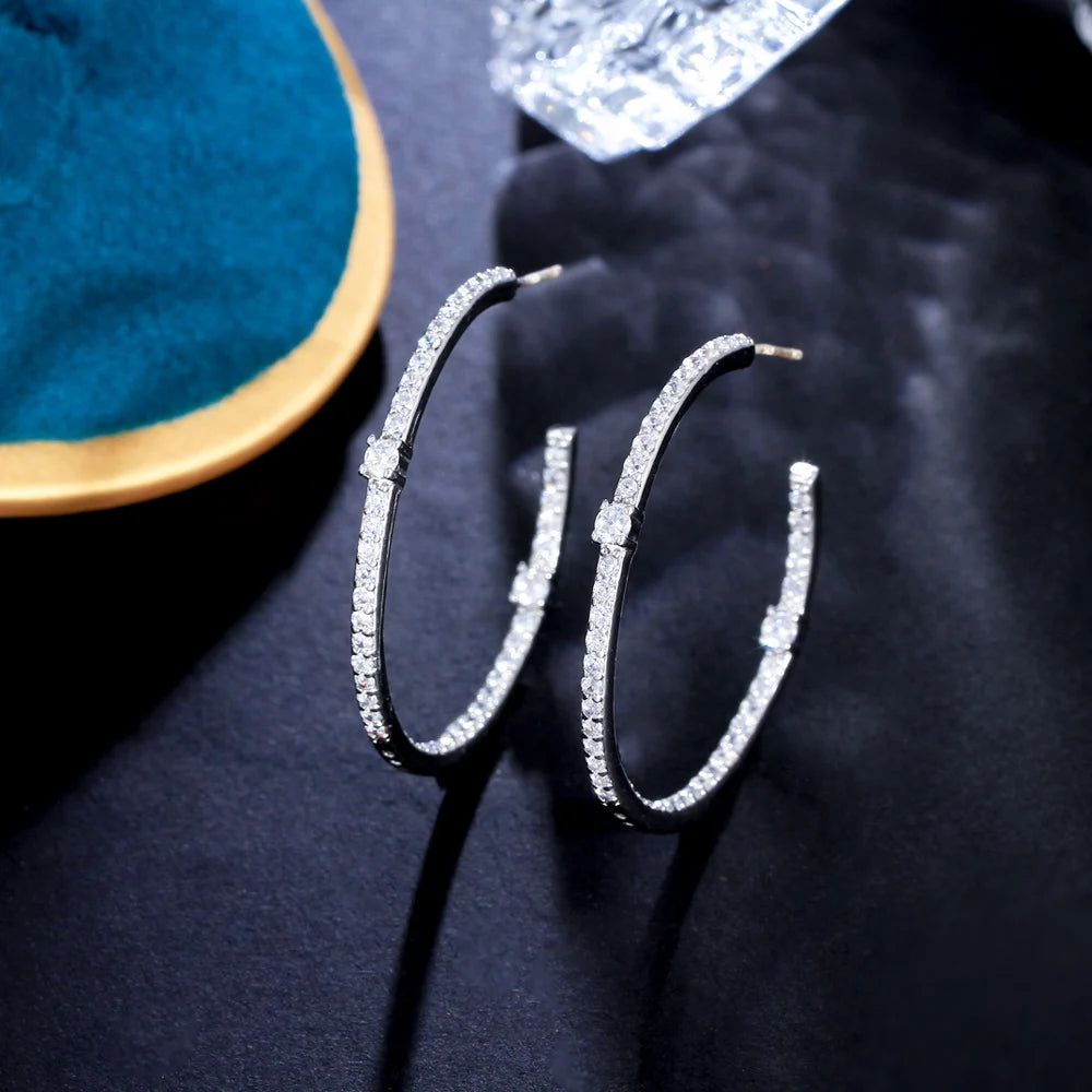 Golden Glam | Luxurious 18k Gold Plated Hoop Earrings