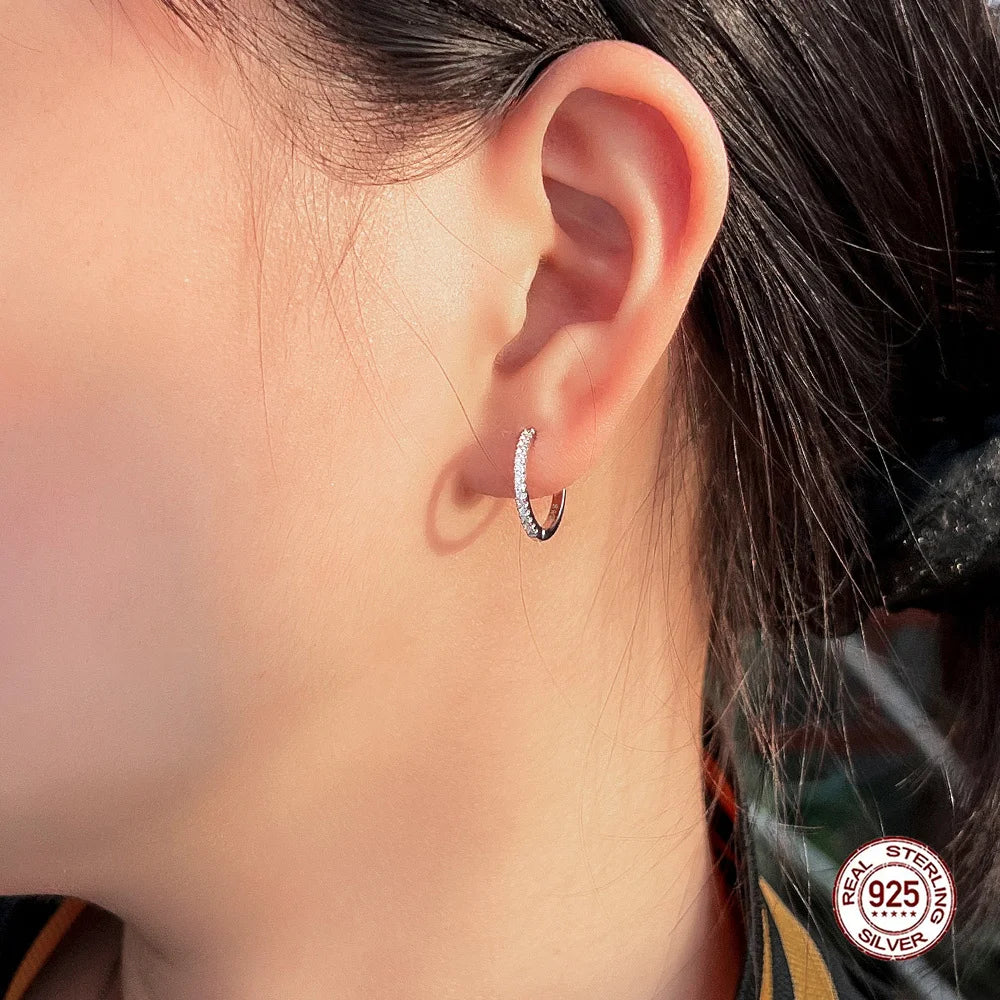 Lustra Mini Hoops | Cubic Zirconia S925 Sterling Silver