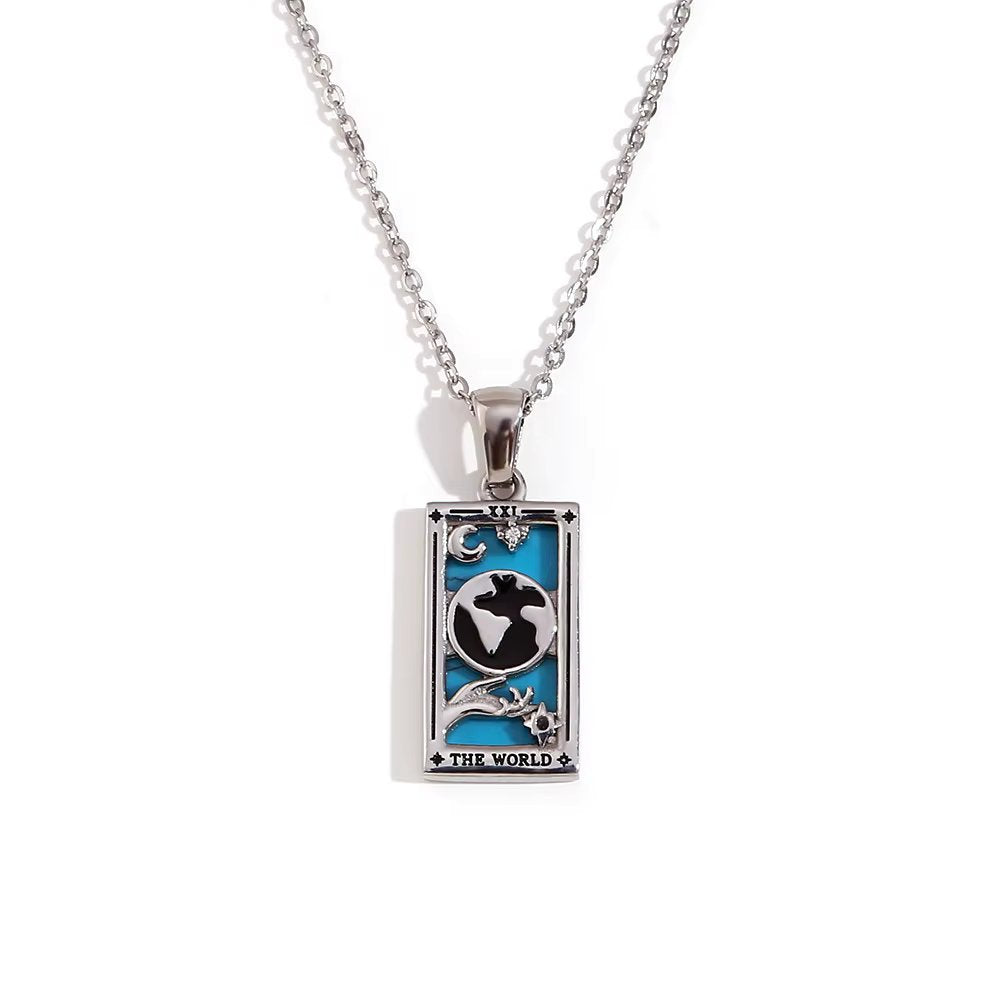 The World Tarot Pendant – 18K Gold Necklace