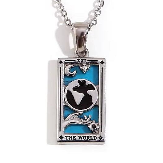 The World Tarot Pendant – 18K Gold Necklace