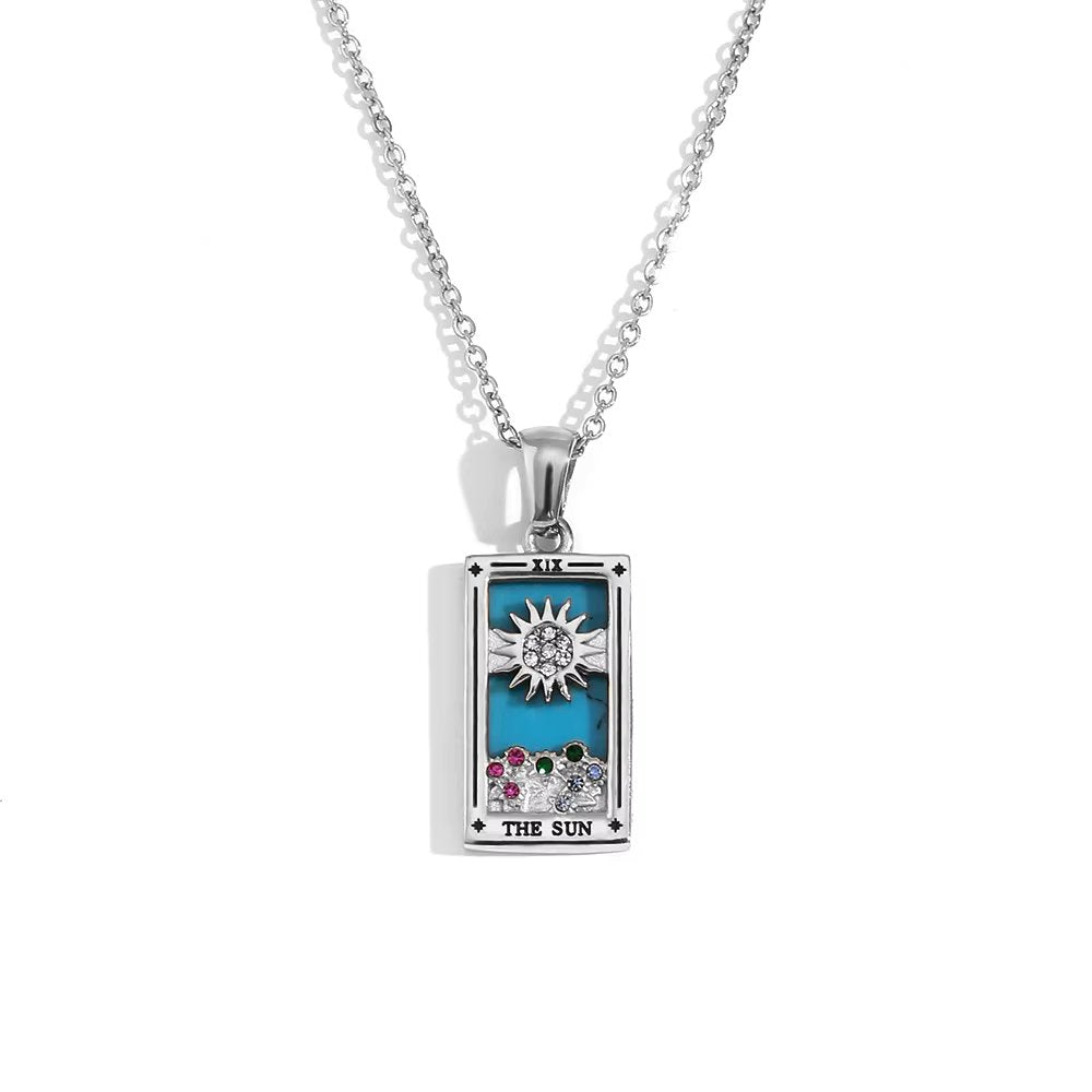 The Sun Tarot Pendant – 18K Gold Necklace of Pure Radiance