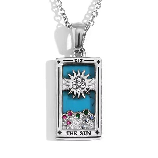 The Sun Tarot Pendant – 18K Gold Necklace of Pure Radiance