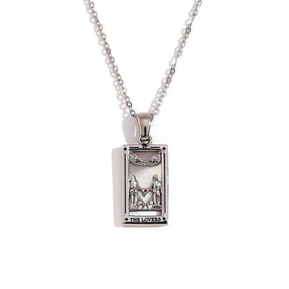 The Lovers Tarot Pendant – 18K Gold Necklace of Wild Romance