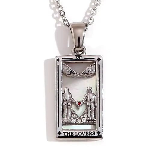 The Lovers Tarot Pendant – 18K Gold Necklace of Wild Romance