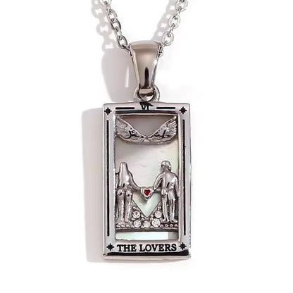 The Lovers Tarot Pendant – 18K Gold Necklace of Wild Romance