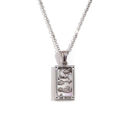 The Moon Tarot Pendant – 18K Gold Necklace of Mystery & Intuition