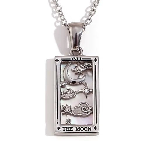 The Moon Tarot Pendant – 18K Gold Necklace of Mystery & Intuition