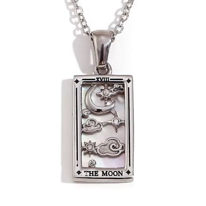 The Moon Tarot Pendant – 18K Gold Necklace of Mystery & Intuition
