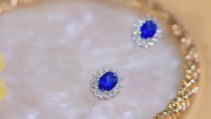 Tanzanite Glow Studs | 925 Sterling Silver earrings