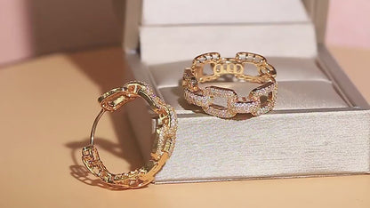 Cuban Hoop Earrings | 18K gold-plated earrings