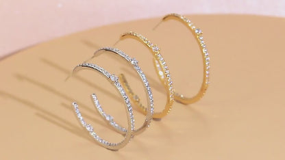 Golden Glam | Luxurious 18k Gold Plated Hoop Earrings