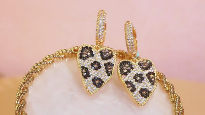 Leopard Heart Huggies – Wild print meets golden glam