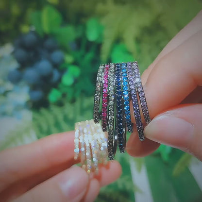 Bold Rainbow Spark Hoop Earrings | Multicolor Magic with Black Gold Drama